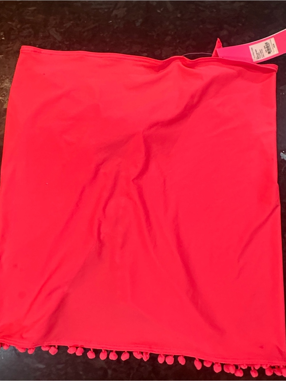 Lilly Pulitzer Bright Neon Pink Pom-Pom Swim Sarong Cover-Up
